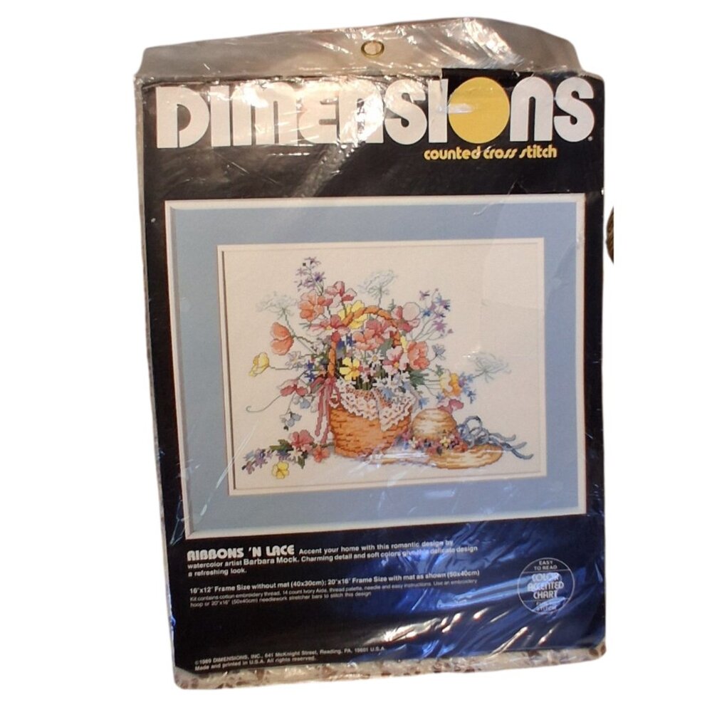 Dimensions new 3670 Counted Cross Stitch Ribbons N Lace